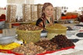 Woman trading on a market, Samarkand, Uzbekistan