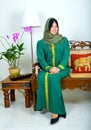 Woman in traditional Muslim clothing