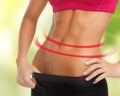 Woman trained abs Royalty Free Stock Photo