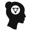Woman transgender icon, simple style
