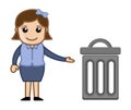 Woman With a Trash Bin