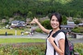 Woman travel in Miyama Royalty Free Stock Photo