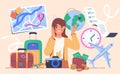 Woman with travel plans