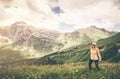 Woman Traveler mountaineering Travel Lifestyle Royalty Free Stock Photo