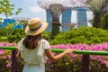 Woman traveler in Singapore Royalty Free Stock Photo