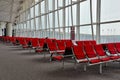 Woman traveler sleeps at Hong Kong Airport