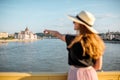 Woman traveling in Budapest Royalty Free Stock Photo