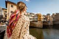 Woman traveling in Florence, Italy Royalty Free Stock Photo