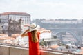 Woman traveling in Porto city Royalty Free Stock Photo