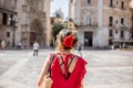 Woman traveling in Valencia city