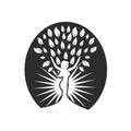 Woman tree icon vector illustration concept design template Royalty Free Stock Photo