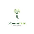 Woman Tree Icon Vector Logo Template Illustration Design Royalty Free Stock Photo