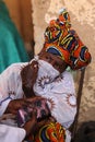Woman with tribal tattoo, in Djenne, Mali