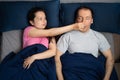 Woman Trying To Stop Snoring