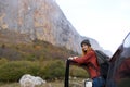 Woman turkish mountains nature trip travel vacation