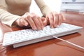 Woman typing Royalty Free Stock Photo