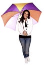 Woman with umbrella. Royalty Free Stock Photo