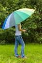 Woman with umbrella Royalty Free Stock Photo