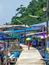 Woman with umbrella, Thailand, Asia