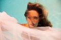 Woman undewater in the swimming pool Royalty Free Stock Photo