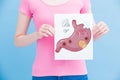 Woman with unhealth stomach Royalty Free Stock Photo