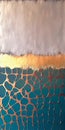 Closeup Painting Wall Iridescent Gold Crystal Panoramic Art Deep Bubbles Porous Skin Bronze Headdress Color Study Fur Copper
