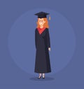 woman univerity graduation with rope and cap Royalty Free Stock Photo