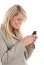 Woman using cell phone Royalty Free Stock Photo