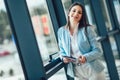 Woman using digital tablet in the office Royalty Free Stock Photo