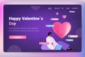 woman using laptop girl in love celebrating happy valentines day social media network concept