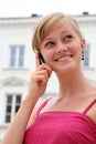 Woman using a mobile phone Royalty Free Stock Photo