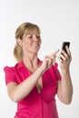 Woman using a mobile phone Royalty Free Stock Photo