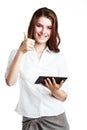 Woman using tablet Royalty Free Stock Photo