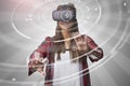 Woman Using Virtual Reality Headset Royalty Free Stock Photo