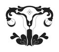 Motherhood and maternity, woman uterus vector