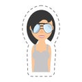 woman vacation icon image