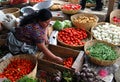 Woman vendor in Antigua Guatemala Royalty Free Stock Photo