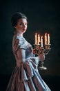 Woman in victorian dress Royalty Free Stock Photo