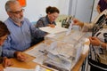 Activity at Polling station during elections day in Spain