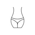 Woman waist icon. female figure vector