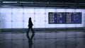 Woman walking in the airport