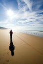 Woman walking alone