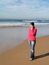 Woman walking alone Royalty Free Stock Photo