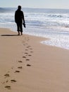 Woman walking alone Royalty Free Stock Photo