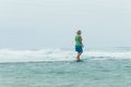 Woman Walking Beach Tidal Pool Ocean Royalty Free Stock Photo