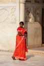 Woman walking in Khas Mahal, Agra Fort, Uttar Pradesh, India