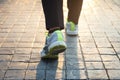 Woman walking outdoor exercise Royalty Free Stock Photo