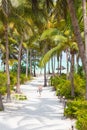 Woman walking on Paje beach, Zanzibar.