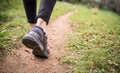 Woman walking on the path Royalty Free Stock Photo