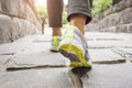 Woman Walking on trail, Outdoor exercise Royalty Free Stock Photo